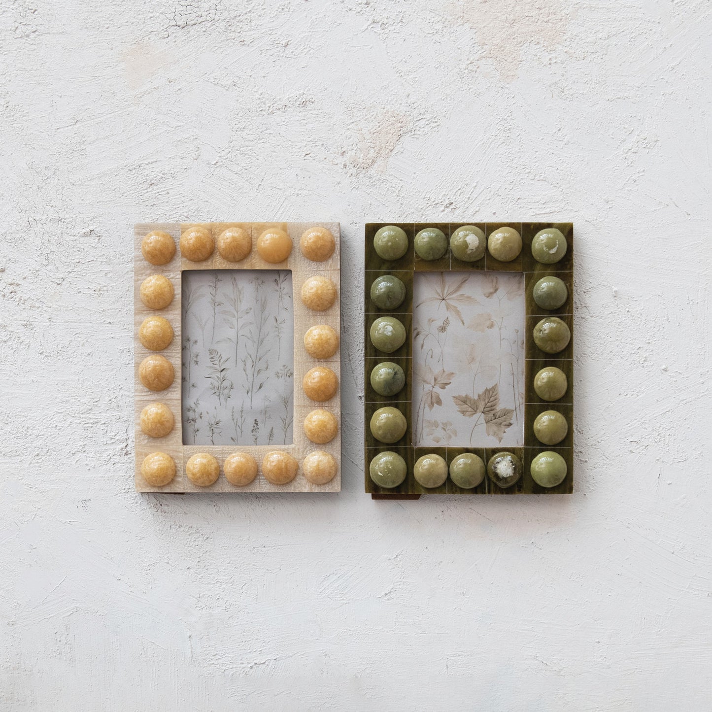 Handmade Marbled Resin Bobbin Photo Frame (For 4x6 Photo)
