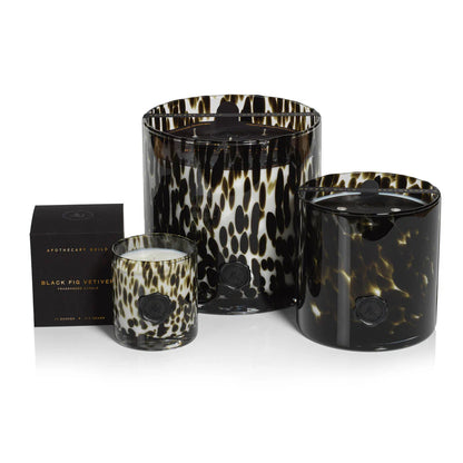 Zodax Apothecary Opal Glass 3-Wick Black Fig Vetiver Candle