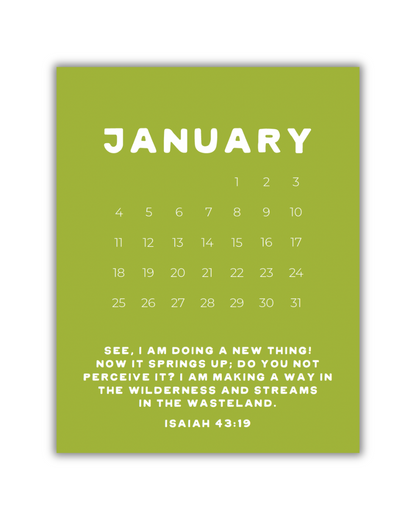 2026 Calendar with Easel