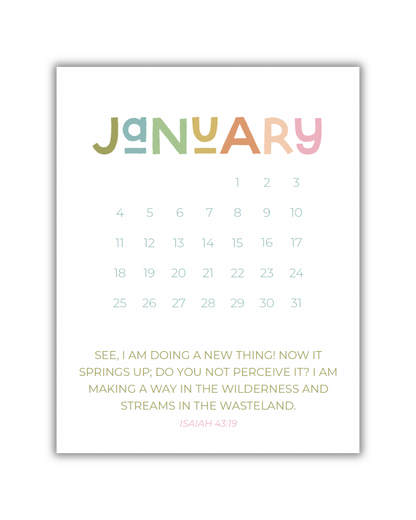 2026 Calendar with Easel