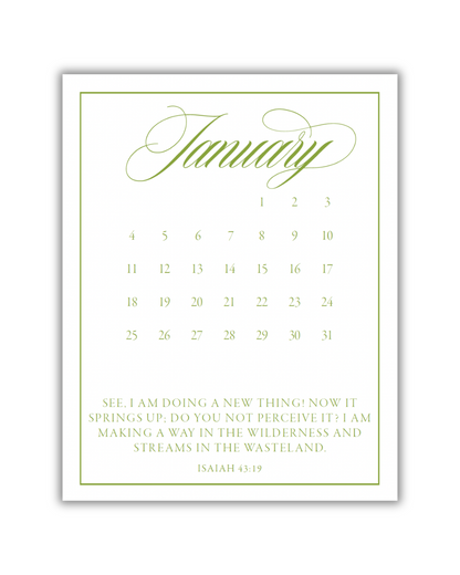 2026 Calendar with Easel