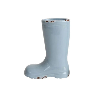 Distressed Stoneware Boot Vase