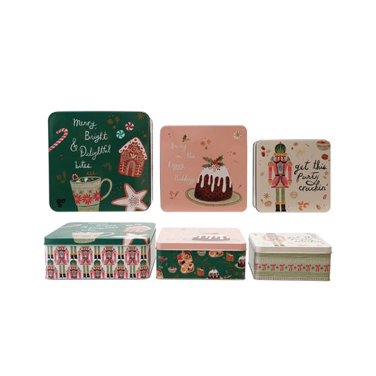 Set of 3 Cookie Tins with Lid