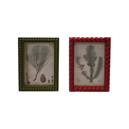 Painted Wood Hobnail Photo Frames