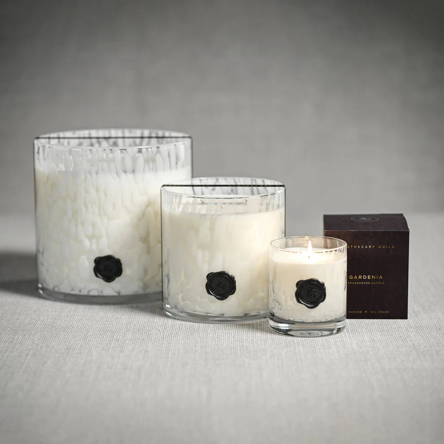 Zodax Apothecary Opal Glass 5-Wick Gardenia Candle