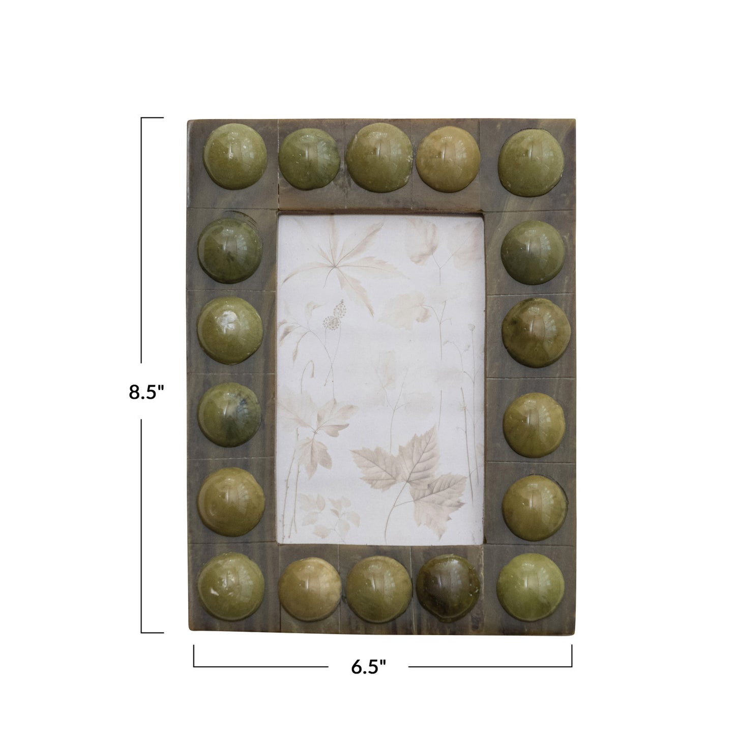 Handmade Marbled Resin Bobbin Photo Frame (For 4x6 Photo)
