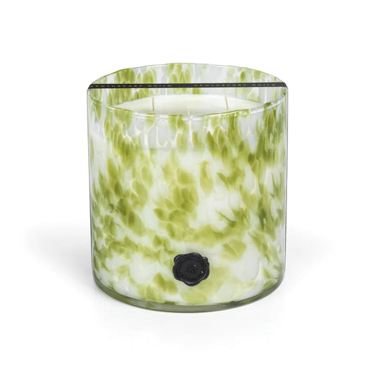 Zodax Apothecary Opal Glass 5-Wick Green Sicilian Lemon Bergamot Candle