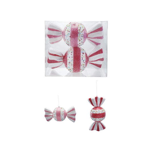 Oversized Foam Candy Ornaments with Glitter & Beads