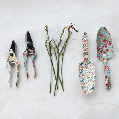 Aluminum Garden Hand Shovel + Pruning Shears WITH Notepad