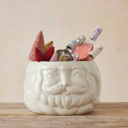 Stoneware Santa Ice Bucket