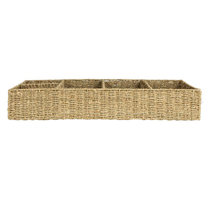 Seagrass and Metal Tray